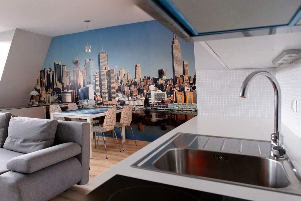 Pangsapuri studio 35 m² dengan 1 bilik mandi peribadi di Pusat Bandar Poznan Luaran gambar