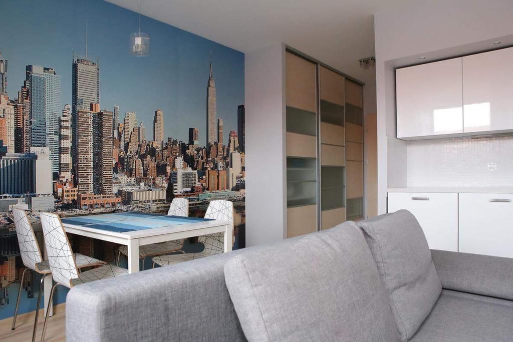 Pangsapuri studio 35 m² dengan 1 bilik mandi peribadi di Pusat Bandar Poznan Luaran gambar